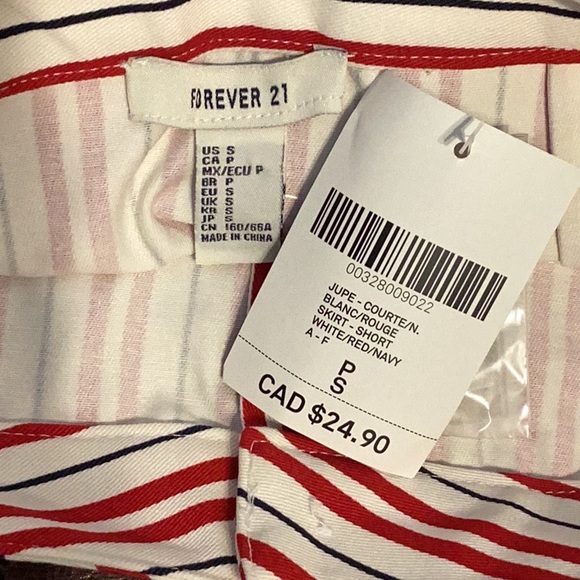 Forever 21 striped mini skirt size small - Picture 6 of 6